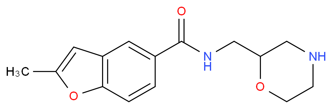 2-methyl-N-(morpholin-2-ylmethyl)-1-benzofuran-5-carboxamide_Molecular_structure_CAS_)