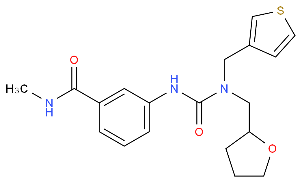 N-methyl-3-({[(tetrahydrofuran-2-ylmethyl)(3-thienylmethyl)amino]carbonyl}amino)benzamide_Molecular_structure_CAS_)