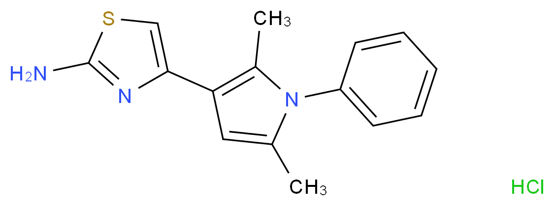4-(2,5-dimethyl-1-phenyl-1H-pyrrol-3-yl)-1,3-thiazol-2-amine hydrochloride_Molecular_structure_CAS_)