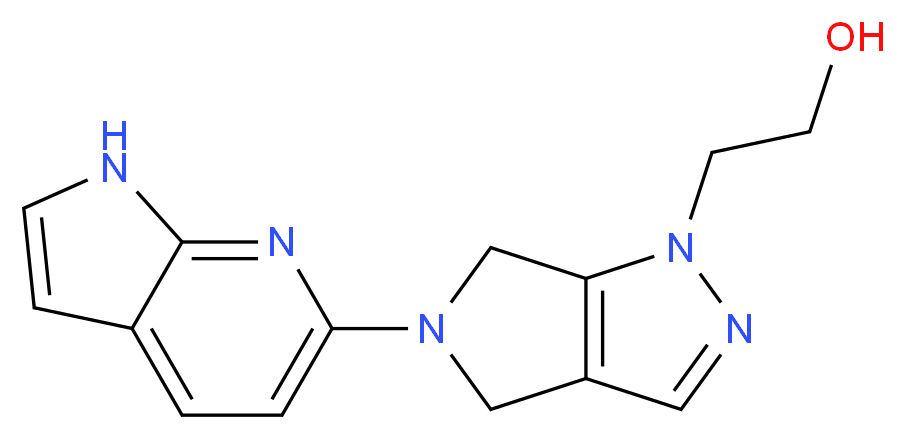2-[5-(1H-pyrrolo[2,3-b]pyridin-6-yl)-5,6-dihydropyrrolo[3,4-c]pyrazol-1(4H)-yl]ethanol_Molecular_structure_CAS_)