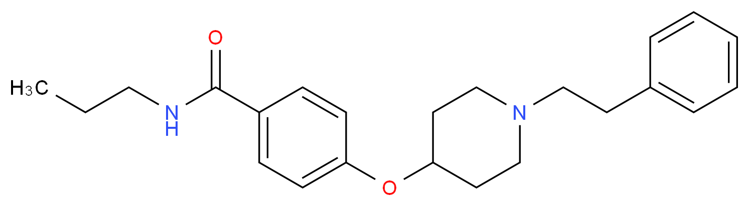 4-{[1-(2-phenylethyl)piperidin-4-yl]oxy}-N-propylbenzamide_Molecular_structure_CAS_)