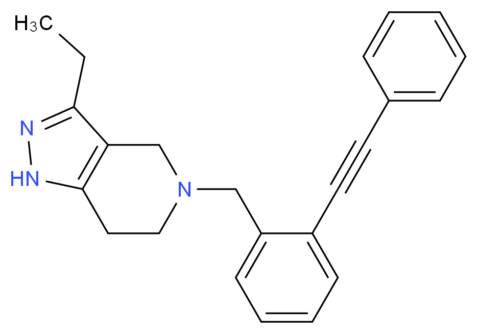 3-ethyl-5-[2-(phenylethynyl)benzyl]-4,5,6,7-tetrahydro-1H-pyrazolo[4,3-c]pyridine_Molecular_structure_CAS_)