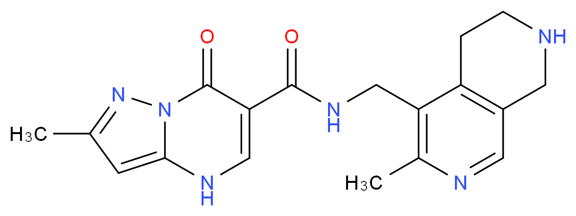 2-methyl-N-[(3-methyl-5,6,7,8-tetrahydro-2,7-naphthyridin-4-yl)methyl]-7-oxo-4,7-dihydropyrazolo[1,5-a]pyrimidine-6-carboxamide_Molecular_structure_CAS_)