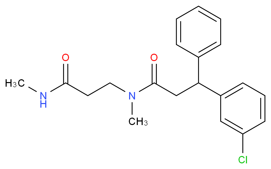 N~3~-[3-(3-chlorophenyl)-3-phenylpropanoyl]-N~1~,N~3~-dimethyl-beta-alaninamide_Molecular_structure_CAS_)