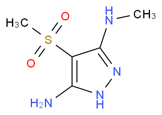 4-methanesulfonyl-3-N-methyl-1H-pyrazole-3,5-diamine_Molecular_structure_CAS_)