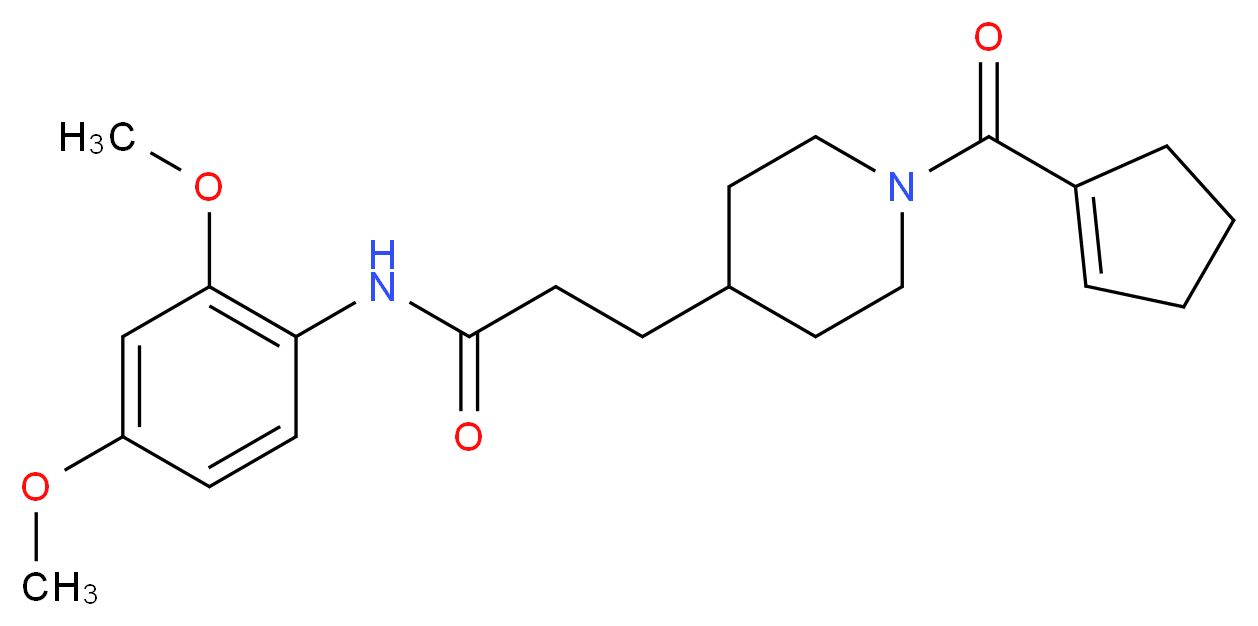 3-[1-(1-cyclopenten-1-ylcarbonyl)-4-piperidinyl]-N-(2,4-dimethoxyphenyl)propanamide_Molecular_structure_CAS_)