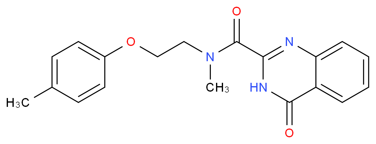 N-methyl-N-[2-(4-methylphenoxy)ethyl]-4-oxo-3,4-dihydroquinazoline-2-carboxamide_Molecular_structure_CAS_)