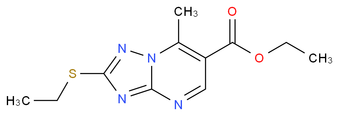 Ethyl 2-(ethylthio)-7-methyl[1,2,4]triazolo-[1,5-a]pyrimidine-6-carboxylate_Molecular_structure_CAS_)