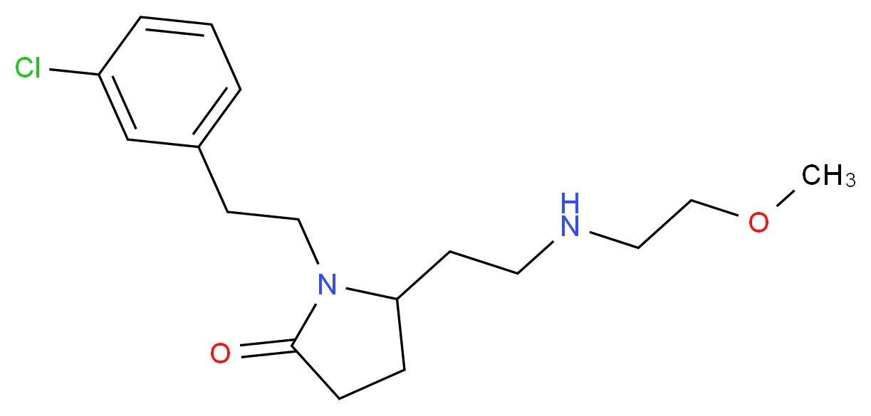 1-[2-(3-chlorophenyl)ethyl]-5-{2-[(2-methoxyethyl)amino]ethyl}-2-pyrrolidinone_Molecular_structure_CAS_)