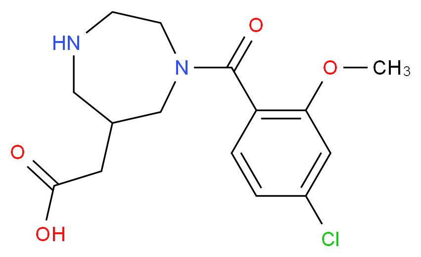 [1-(4-chloro-2-methoxybenzoyl)-1,4-diazepan-6-yl]acetic acid_Molecular_structure_CAS_)
