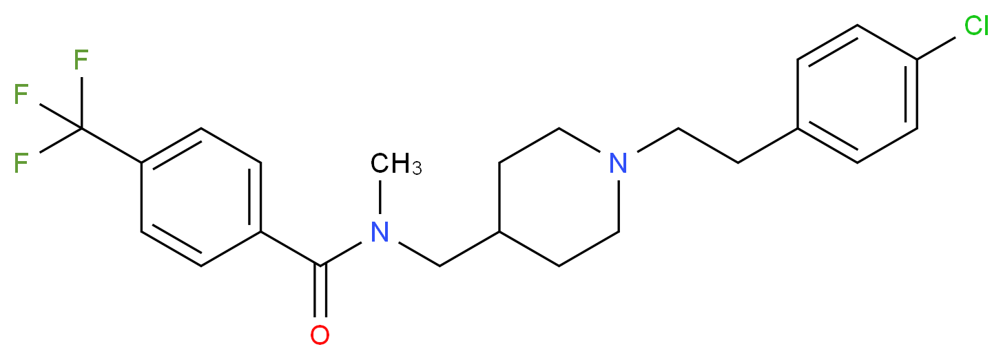N-({1-[2-(4-chlorophenyl)ethyl]-4-piperidinyl}methyl)-N-methyl-4-(trifluoromethyl)benzamide_Molecular_structure_CAS_)