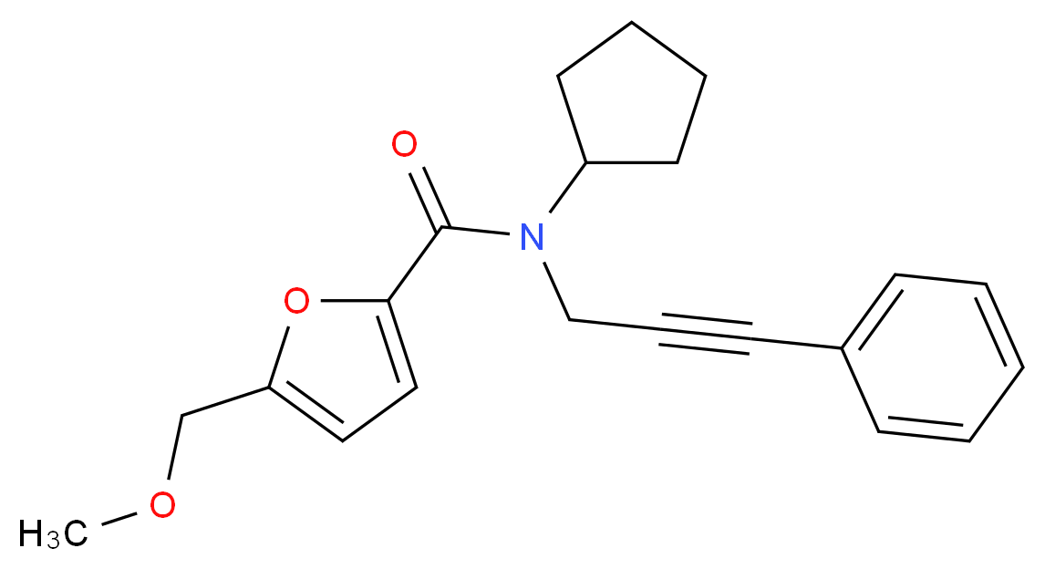 N-cyclopentyl-5-(methoxymethyl)-N-(3-phenylprop-2-yn-1-yl)-2-furamide_Molecular_structure_CAS_)