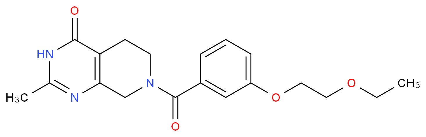 7-[3-(2-ethoxyethoxy)benzoyl]-2-methyl-5,6,7,8-tetrahydropyrido[3,4-d]pyrimidin-4(3H)-one_Molecular_structure_CAS_)