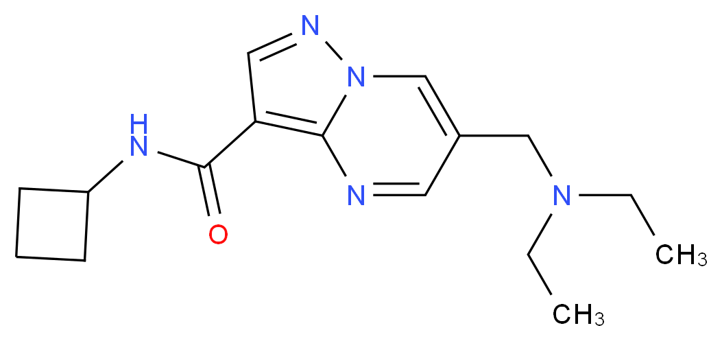 N-cyclobutyl-6-[(diethylamino)methyl]pyrazolo[1,5-a]pyrimidine-3-carboxamide_Molecular_structure_CAS_)