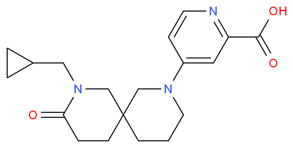4-[8-(cyclopropylmethyl)-9-oxo-2,8-diazaspiro[5.5]undec-2-yl]-2-pyridinecarboxylic acid_Molecular_structure_CAS_)