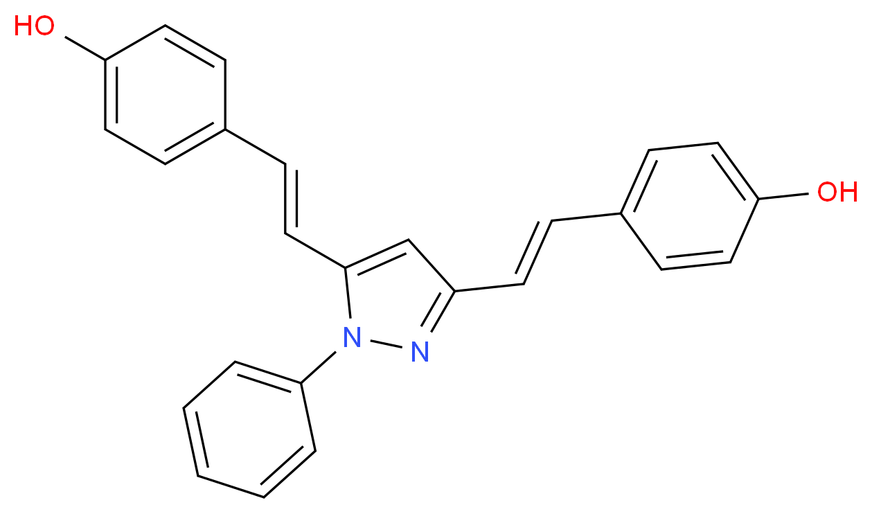 4,4'-(1E,1'E)-2,2'-(1-Phenyl-1H-pyrazole-3,5-diyl)bis(ethene-2,1-diyl)diphenol_Molecular_structure_CAS_828911-79-1)
