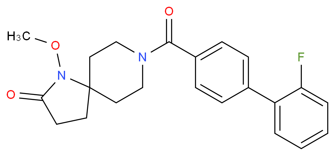 8-[(2'-fluoro-4-biphenylyl)carbonyl]-1-methoxy-1,8-diazaspiro[4.5]decan-2-one_Molecular_structure_CAS_)