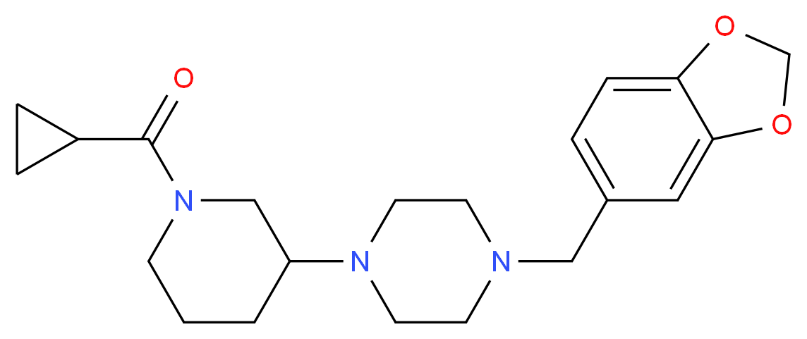 1-(1,3-benzodioxol-5-ylmethyl)-4-[1-(cyclopropylcarbonyl)-3-piperidinyl]piperazine_Molecular_structure_CAS_)
