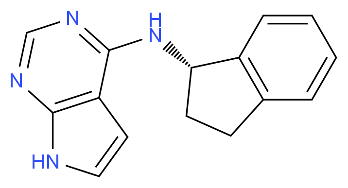 N-[(1S)-2,3-Dihydro-1H-inden-1-yl]-7H-pyrrolo[2,3-d]pyrimidin-4-amine_Molecular_structure_CAS_905580-86-1)