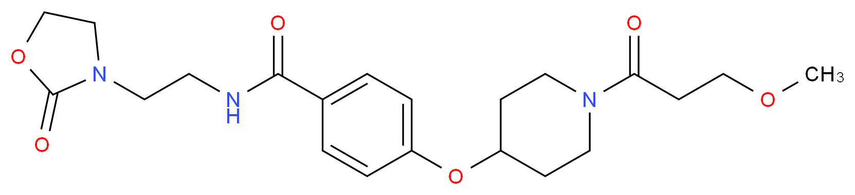 4-{[1-(3-methoxypropanoyl)-4-piperidinyl]oxy}-N-[2-(2-oxo-1,3-oxazolidin-3-yl)ethyl]benzamide_Molecular_structure_CAS_)