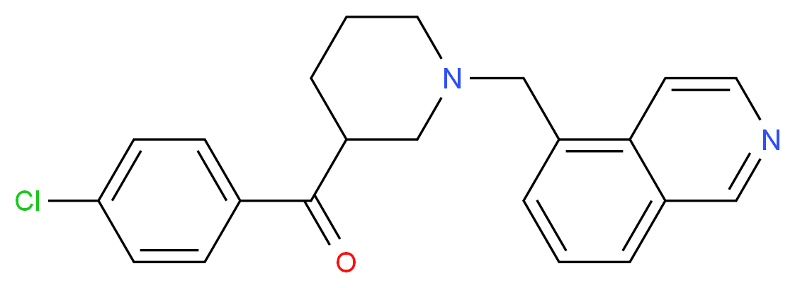 (4-chlorophenyl)[1-(5-isoquinolinylmethyl)-3-piperidinyl]methanone_Molecular_structure_CAS_)