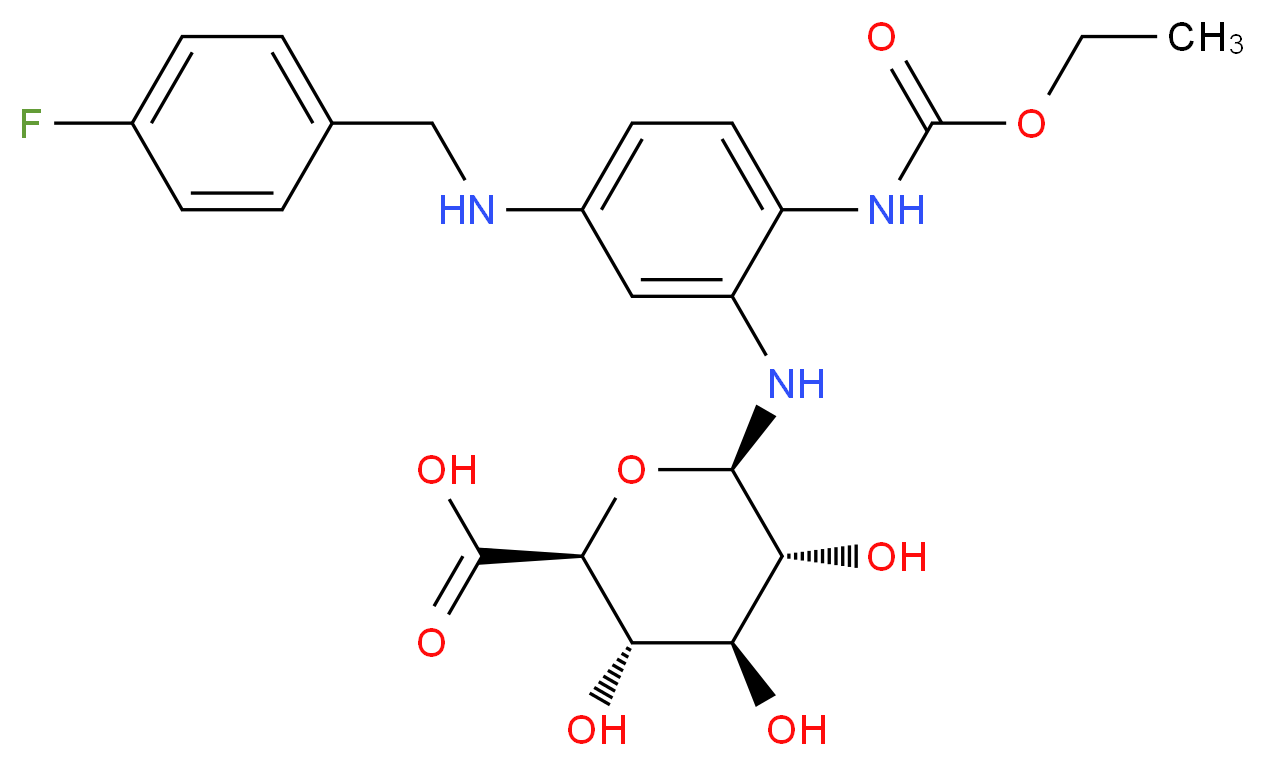Retigabine N-β-D-Glucuronide_Molecular_structure_CAS_191873-41-3)