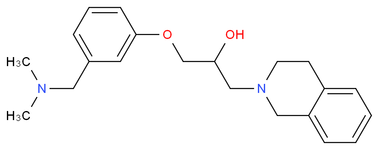 1-(3,4-dihydro-2(1H)-isoquinolinyl)-3-{3-[(dimethylamino)methyl]phenoxy}-2-propanol_Molecular_structure_CAS_)