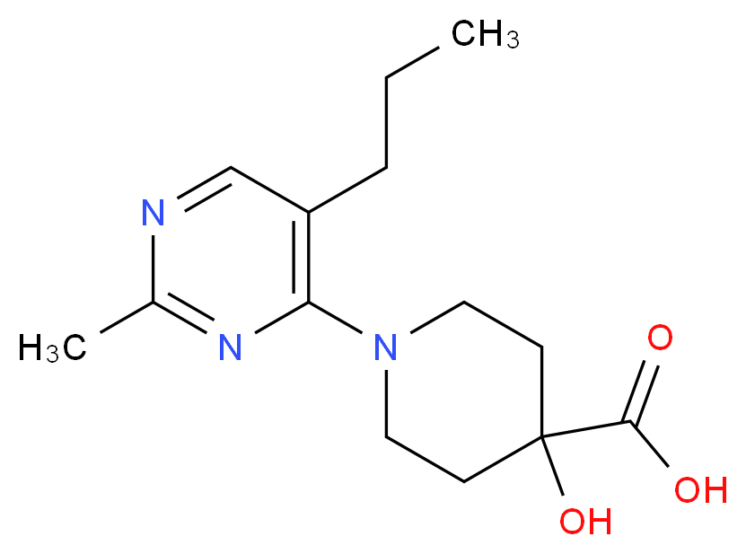 4-hydroxy-1-(2-methyl-5-propylpyrimidin-4-yl)piperidine-4-carboxylic acid_Molecular_structure_CAS_)