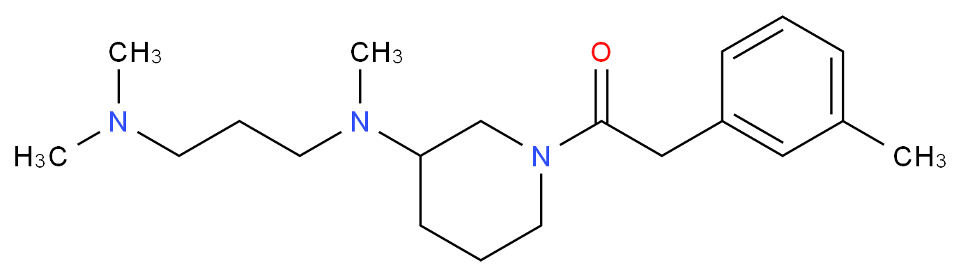 N,N,N'-trimethyl-N'-{1-[(3-methylphenyl)acetyl]-3-piperidinyl}-1,3-propanediamine_Molecular_structure_CAS_)