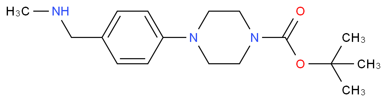 tert-butyl 4-{4-[(methylamino)methyl]phenyl}piperazine-1-carboxylate_Molecular_structure_CAS_681508-91-8)