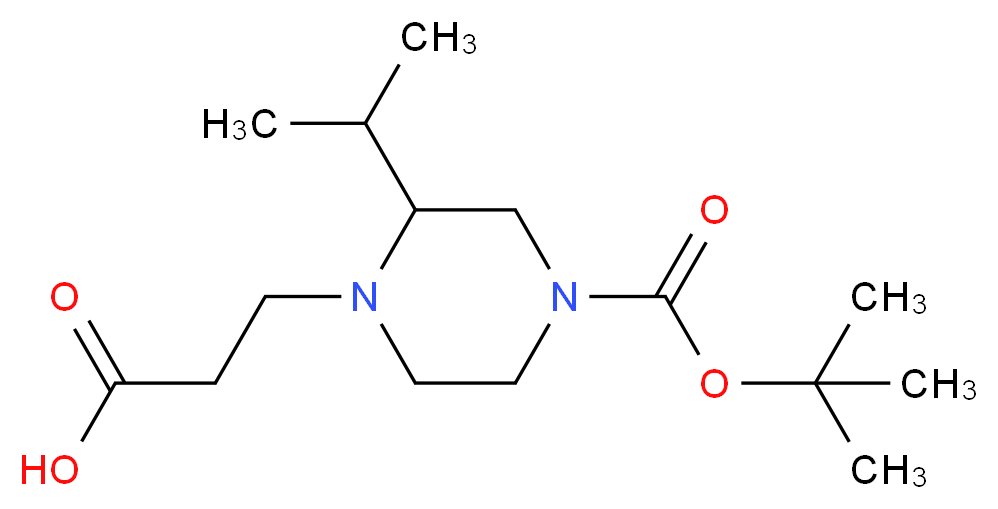 3-(4-(tert-butoxycarbonyl)-2-isopropylpiperazin-1-yl)propanoic acid_Molecular_structure_CAS_1060814-00-7)