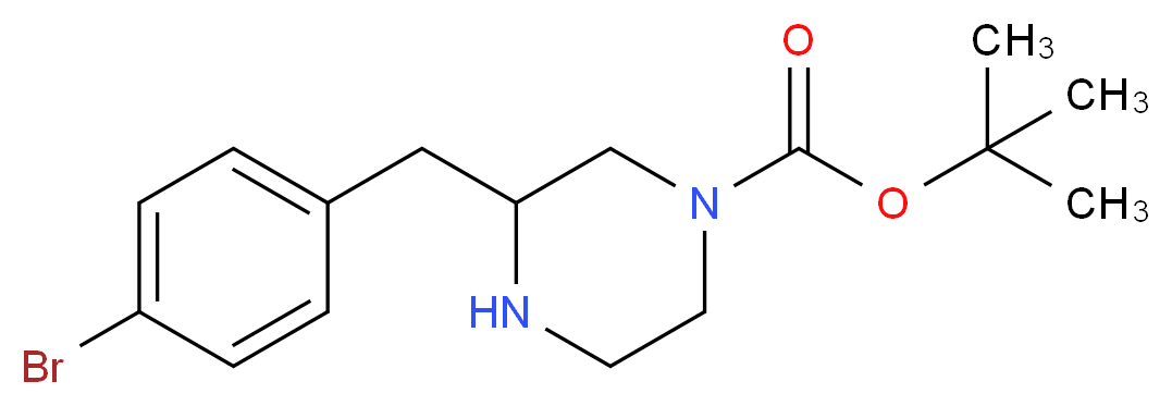 3-(4-BROMO-BENZYL)-PIPERAZINE-1-CARBOXYLIC ACID TERT-BUTYL ESTER_Molecular_structure_CAS_886772-98-1)