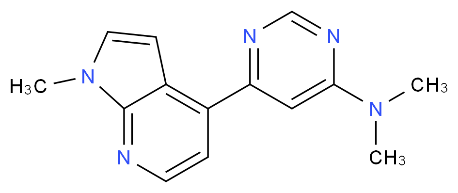 N,N-dimethyl-6-(1-methyl-1H-pyrrolo[2,3-b]pyridin-4-yl)pyrimidin-4-amine_Molecular_structure_CAS_)