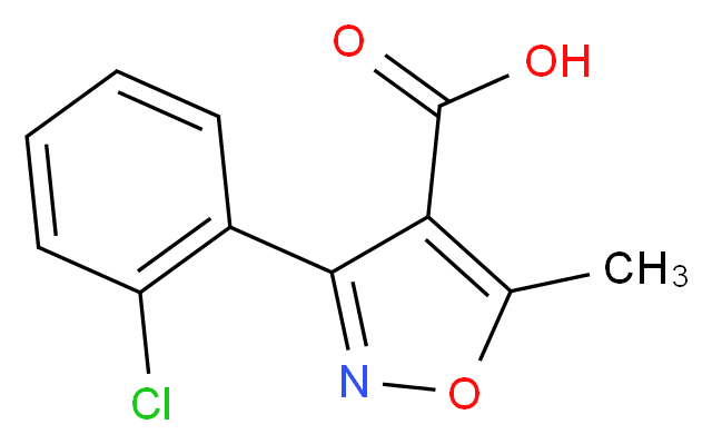 3-(2-Chlorophenyl)-5-methylisoxazole-4-carboxylic acid_Molecular_structure_CAS_23598-72-3)