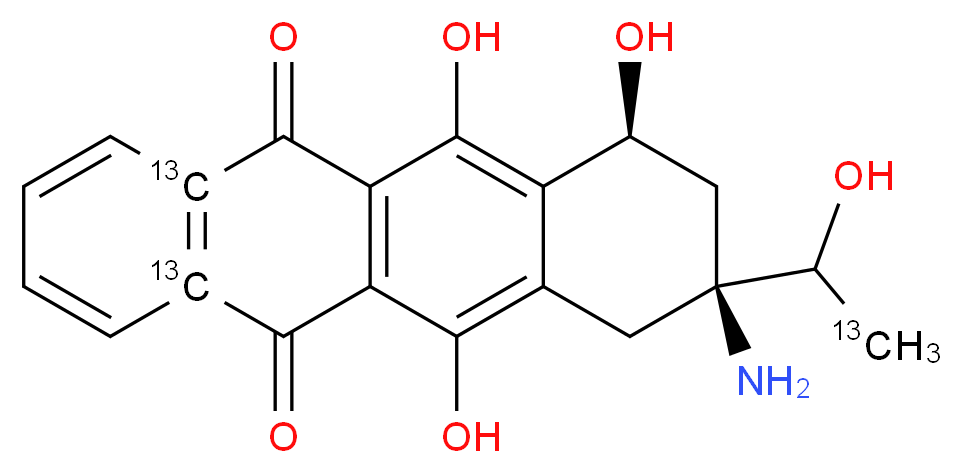 9-Amino-7,8,9,10-tetrahydro-6,7,11-trihydroxy-9-(1-hydroxyethyl)-5,12-naphthacenedione-13C3_Molecular_structure_CAS_)