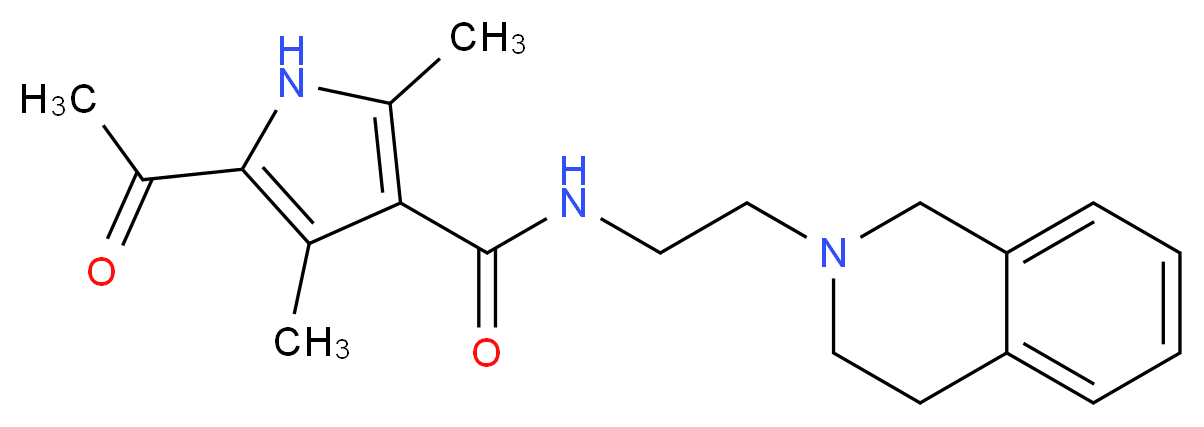 5-acetyl-N-[2-(3,4-dihydroisoquinolin-2(1H)-yl)ethyl]-2,4-dimethyl-1H-pyrrole-3-carboxamide_Molecular_structure_CAS_)