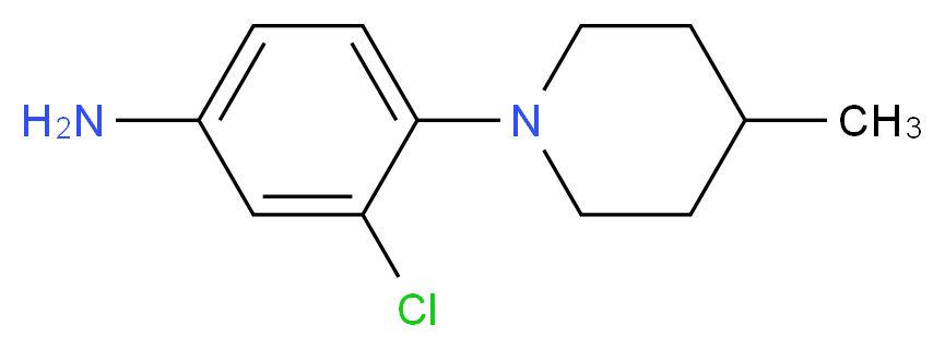 3-chloro-4-(4-methylpiperidin-1-yl)aniline_Molecular_structure_CAS_)