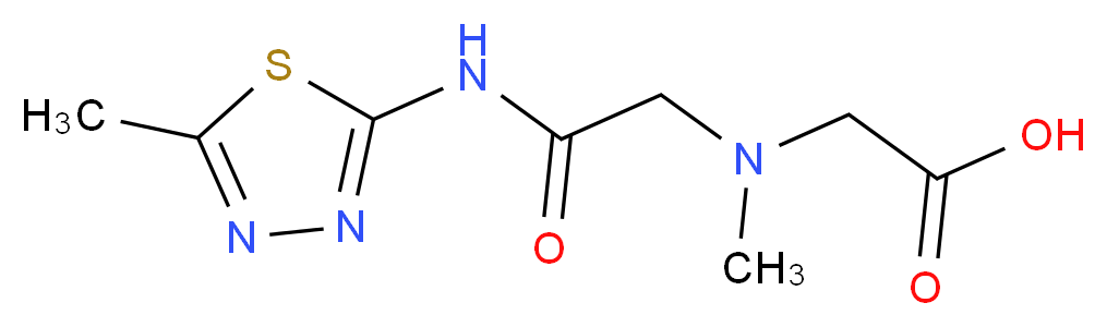 2-(methyl(2-((5-methyl-1,3,4-thiadiazol-2-yl)amino)-2-oxoethyl)amino)acetic acid_Molecular_structure_CAS_)