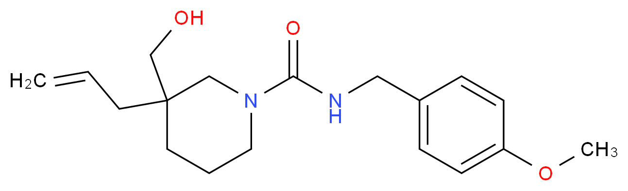 3-allyl-3-(hydroxymethyl)-N-(4-methoxybenzyl)-1-piperidinecarboxamide_Molecular_structure_CAS_)