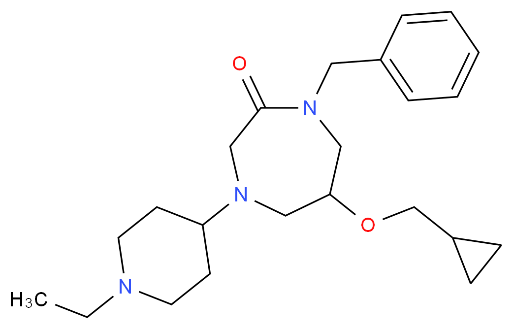 1-benzyl-6-(cyclopropylmethoxy)-4-(1-ethyl-4-piperidinyl)-1,4-diazepan-2-one_Molecular_structure_CAS_)