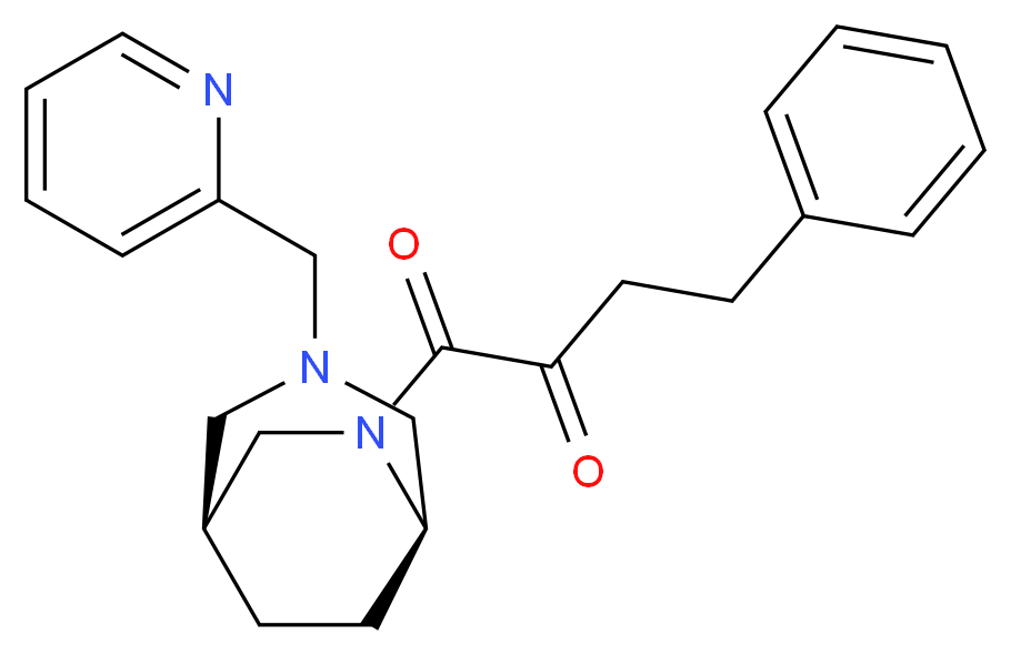 1-oxo-4-phenyl-1-[(1S*,5R*)-3-(2-pyridinylmethyl)-3,6-diazabicyclo[3.2.2]non-6-yl]-2-butanone_Molecular_structure_CAS_)