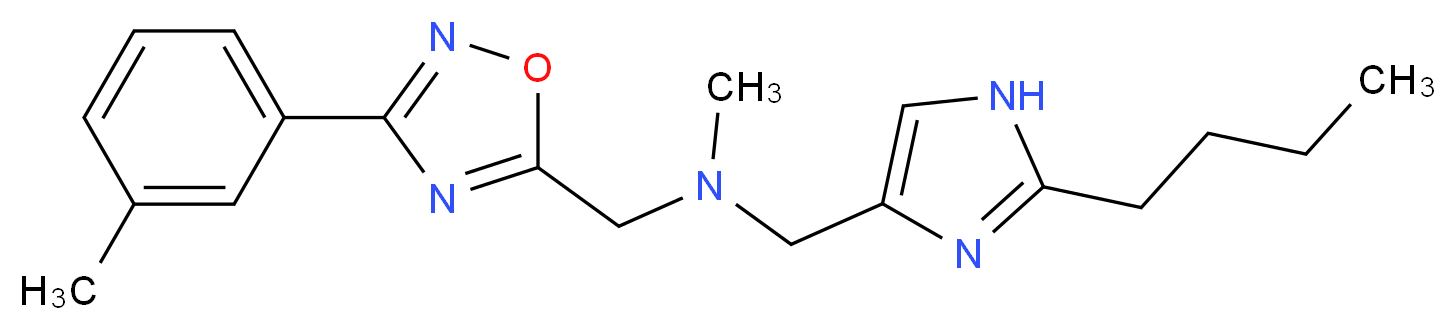 1-(2-butyl-1H-imidazol-4-yl)-N-methyl-N-{[3-(3-methylphenyl)-1,2,4-oxadiazol-5-yl]methyl}methanamine_Molecular_structure_CAS_)