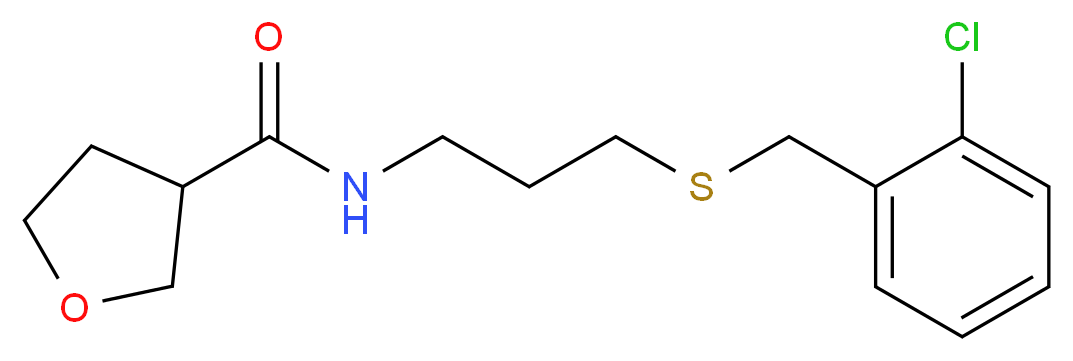 N-{3-[(2-chlorobenzyl)thio]propyl}tetrahydrofuran-3-carboxamide_Molecular_structure_CAS_)