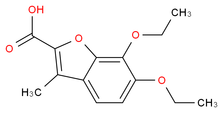 6,7-diethoxy-3-methyl-1-benzofuran-2-carboxylic acid_Molecular_structure_CAS_40713-26-6)