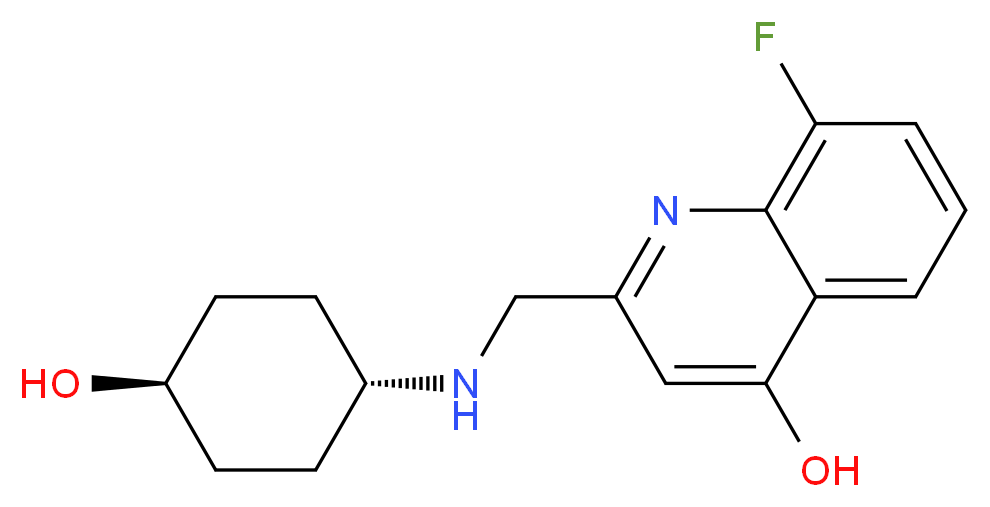 8-fluoro-2-{[(trans-4-hydroxycyclohexyl)amino]methyl}quinolin-4-ol_Molecular_structure_CAS_)