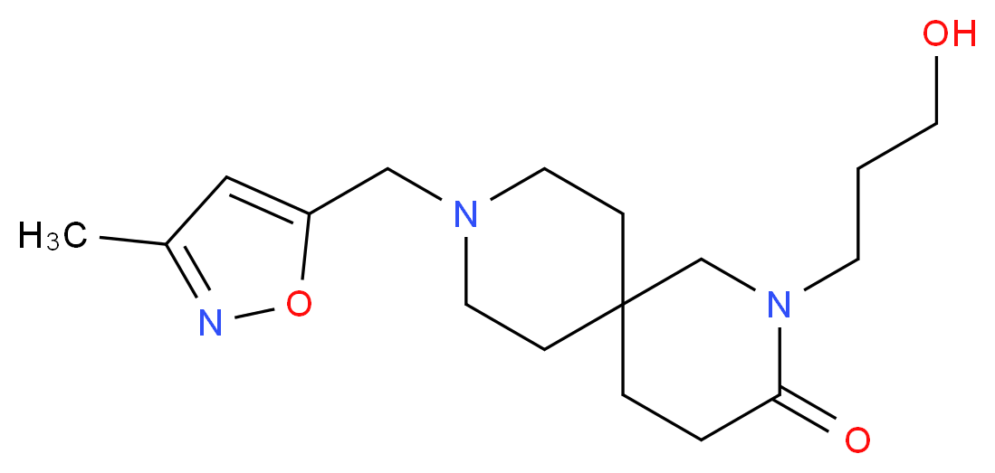 2-(3-hydroxypropyl)-9-[(3-methylisoxazol-5-yl)methyl]-2,9-diazaspiro[5.5]undecan-3-one_Molecular_structure_CAS_)