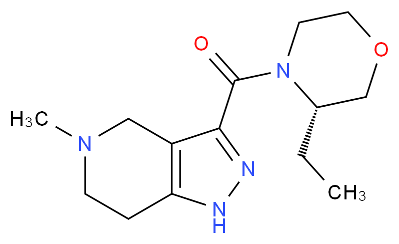 3-{[(3S)-3-ethylmorpholin-4-yl]carbonyl}-5-methyl-4,5,6,7-tetrahydro-1H-pyrazolo[4,3-c]pyridine_Molecular_structure_CAS_)