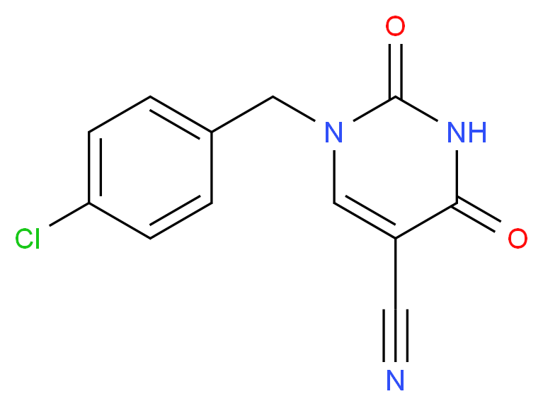 1-(4-Chlorobenzyl)-2,4-dioxo-1,2,3,4-tetrahydro-5-pyrimidinecarbonitrile_Molecular_structure_CAS_)