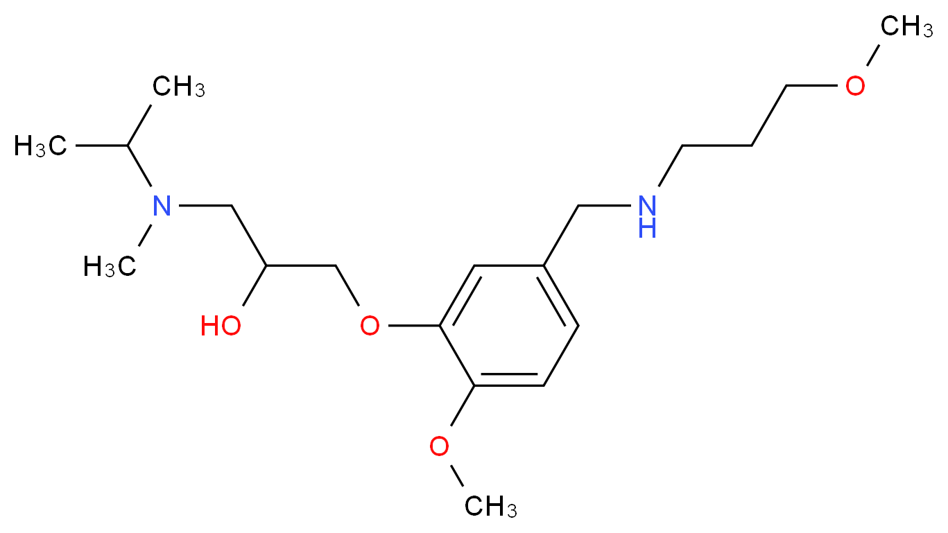 1-[isopropyl(methyl)amino]-3-(2-methoxy-5-{[(3-methoxypropyl)amino]methyl}phenoxy)-2-propanol_Molecular_structure_CAS_)