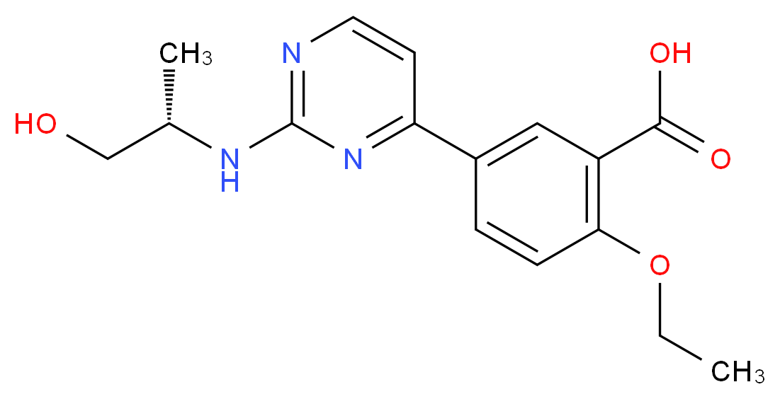 2-ethoxy-5-(2-{[(1S)-2-hydroxy-1-methylethyl]amino}pyrimidin-4-yl)benzoic acid_Molecular_structure_CAS_)